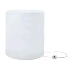 SGABELLO BASSO LUMINOSO - MOD. WOW 485 - STRUTTURA IN POLIETILENE BIANCO TRASPARENTE ALLA LUCE - PER USO INTERNO - DIM. cm Ø 44 x H 46,5 - NORMA CE