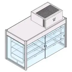Vetrina refrigerata senza fondo e motore incorporato - Struttura in inox finitura scotch brite