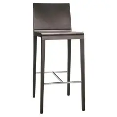 SGABELLO YOUNG - MOD. YOUNG 426 - STRUTTURA IN MASSELLO DI ROVERE - SCOCCA IN MULTISTRATO CURVATO - POGGIAPIEDI IN TUBO D'ACCIAIO INOX - PER USO INTERNO - DIM. cm L 41 x P 51,5 x H 101,5 - NORMA CE