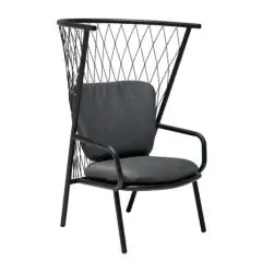 POLTRONA NEF CON BRACCIOLI - MOD. 627 - STRUTTURA IN ALLUMINIO VERNICIATO - SCHIENALE IN CORDA SINTETICA - CLIPS IN ACCIAIO INOX - PER USO ESTERNO - DIM. cm L 88 x P 84 x H 125 - NORMA CE