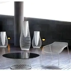 VASO - MOD. HEAVEN - STRUTTURA IN ACCIAIO PRE ZINCATO A CALDO VERNICIATO BIANCO OPACO - PER USO INTERNO/ESTERNO - NORMA CE