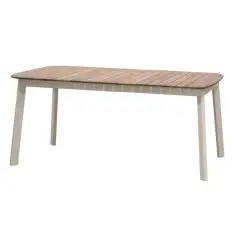 TAVOLO RETTANGOLARE DA INTERNO ED ESTERNO SHINE - STRUTTURA IN ALLUMINIO VERNICIATO - POSSIBILITA' DI SCELTA TRA PIANO IN TEAK E PIANO IN HPL - NORMA CE