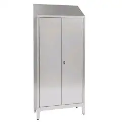 Armadio portaoggetti in acciaio inox - n. 2 ante a battente