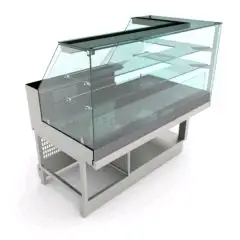 TERMINALE PER VETRINA SNACK COMBINATA REFR. STATICA / CALDO SECCO - MOD. BSCSVADTERMSX - SEMILAVORATA DA PANNELLARE - VETRI ALTI DRITTI - REFRIGERAZIONE STATICA - ALIMENTAZIONE V 230/50Hz MONOFASE - POTENZA W 1032 - CAPACITA' cm ³ 12,11 - DIM. Cm L 152,1 