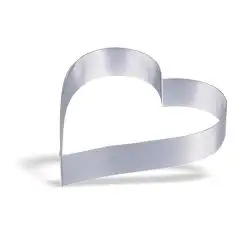 CUORE IN ACCIAIO INOX - ALTEZZA cm. 4,5