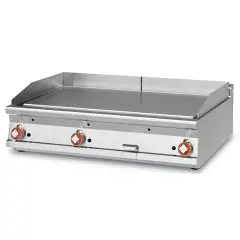Fry Top a gas professionale da banco piastra liscia in acciaio Allforfood FTLT/712G3 linea ELLE