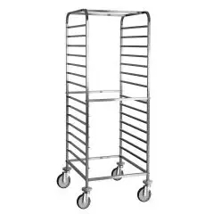 Carrello portateglie - Mod 2072 - Struttura in acciaio inox - Guide in acciaio inox - Portata n 14 teglie GN 1/1 (cm 53x32,5) - Dimensioni cm L 65 x P 72 x h 163