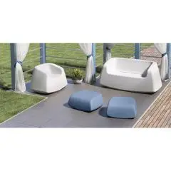SALOTTO DA GIARDINO - MOD. SUGAR - STRUTTURA IN POLIETILENE - NORMA CE