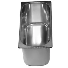 Vasca Gelato  in Inox - PIAZZA - Codice 045408 - Capacità 350 cl  - Dimensioni cm 36x16.5 - Altezza cm 8 - Imballo confezione da n. 1 Unità