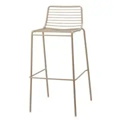 SGABELLO SUMMER - MOD. 2535 - STRUTTURA IN ACCIAIO ZINCATO E VERNICIATO - CUSCINO INCLUSO IN TESSUTO COTONE PANAMA - PER USO INTERNO ED ESTERNO - IMPILABILE FINO A OTTO PEZZI - ALTEZZA SEDUTA cm 75 - DIM. cm L 46,5 x P 49 x H 96 - NORMA CE