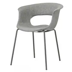 POLTRONA MISS B POP - MOD. 2686 - SCOCCA IMBOTTITA CON ANIMA IN POLICARBONATO ANTISHOCK - TELAIO VERNICIATO ANTRACITE DIAM. ø 16 mm - RIVESTIMENTO NON SFODERABILE - PER USO INTERNO - DIM. cm L 58 x P 58 x H 77 - NORMA CE