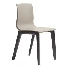 SEDIA SMILLA TECNOPOLIMERO - MOD. 2841 - TELAIO IN FAGGIO SBIANCATO O FAGGIO SMOKE - SCOCCA IN TECNOPOLIMERO - PER USO INTERNO - DIM. cm L 42 x P 49 x H 82 - NORMA CE