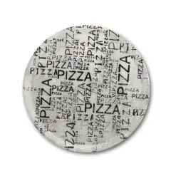 Piatto Pizza White & Black - SATURNIA Linea NAPOLI - Codice Z69 - Diametro 33 cm - Imballo confezione da n. 6 Unità