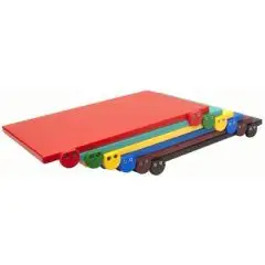 Tagliere Con Fermi marrone in polietilene - MEDRI Linea CHEF - Dimensioni cm 80x40 - Altezza  2 - Imballo confezione da n. 1 Unità