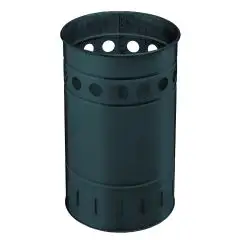 Gettacarte in acciaio zincato grigio manganese, capacit&agrave; lt 35 Medial Polis Mod 778036