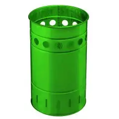 Gettacarte in acciaio zincato verde, capacit&agrave; lt 35 Medial Polis Mod 778037