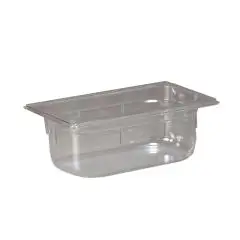 Vasca  1/4  in Policarbonato - INOXMACEL Linea GASTRONORM POLICARBONATO - Codice P 14100 - Dimensioni cm 26.4x16.2 - Altezza cm 10 - Imballo confezione da n. 1 Unità