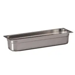 Vasca  2/4  in Acciaio Inox - INOXMACEL Linea GASTRONORM INOX - Codice 24150 - Dimensioni cm 53x16,2 - Altezza  15 - Imballo confezione da n. 1 Unità