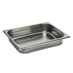 Vasca  1/2  in Acciaio Inox - INOXMACEL Linea GASTRONORM INOX - Codice FF 12040 - Dimensioni cm 32.5x26.5 - Altezza cm 4 - Imballo confezione da n. 1 Unità