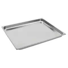 Teglia  2/1  in Acciaio Inox - INOXMACEL Linea GASTRONORM INOX - Codice TG 21040 - Dimensioni cm 65x53 - Altezza  4 - Imballo confezione da n. 1 Unità
