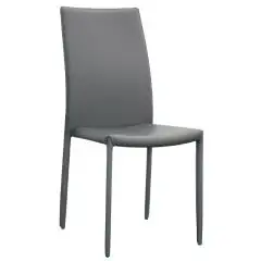 SEDIA - MOD. RF97 - STRUTTURA IN ACCIAIO - RIVESTIMENTO IN ECOPELLE - ALTEZZA SEDUTA cm 46 - IMPILABILE - PER USO INTERNO - DIM. cm L 45 x P 45 x h 96 - NORMA CE