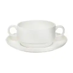 Tazza Brodo Senza Piatto  - ROYAL BONE CHINA Linea ASCOT - Codice 1030 - Capacità 25 cl  - Imballo confezione da n. 6 Unità