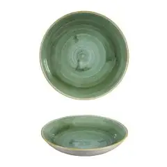 Piatto Fondo Coupe Samphire Green - CHURCHILL Linea STONECAST - Codice SSGSPLC21 - Diametro 31 cm - Imballo confezione da n. 6 Unità