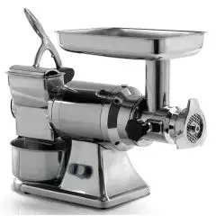 Abbinato Tritacarne e Grattugia - Mod. AB22I/TR - Struttura in lega di alluminio pressofuso - Gruppo macinazione inox - Trifase - Produzione oraria Tritacarne Kg/h 300 - Produzione oraria Grattugia Kg/h 70 - Norma CE