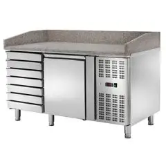 Banco pizza refrigerato in acciaio inox Allforfood CM1612TN