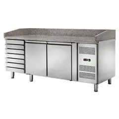 Banco pizza refrigerato in acciaio inox Allforfood CM2612TN