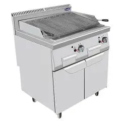 GRIGLIA A PIETRA LAVICA A GAS - Mod. CV7I8EOI - VANO CON PORTE BATTENTI - Potenza kW 14 - Dimensioni cm L 80 X P 70 X H 108,5 - Norma CE
