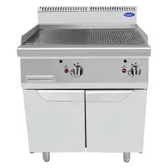 Fry Top a gas professionale piastra 1/2 liscia 1/2 rigata in acciaio Cook Rite CV7I8IHF linea COOK