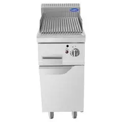 GRIGLIA A PIETRA LAVICA A GAS - Mod. CV9I4EH - VANO CON PORTA BATTENTE - Potenza kW 9 - Dimensioni cm L 40 X P 90 X H 114 - Norma CE