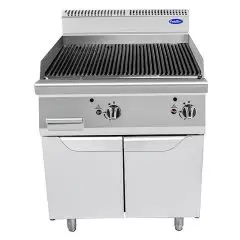 GRIGLIA A PIETRA LAVICA A GAS - Mod. CV9I8EH - VANO CON PORTE BATTENTI - Potenza kW 18 - Dimensioni cm L 80 X P 90 X H 114 - Norma CE