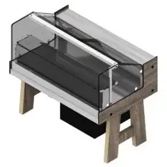 VETRINA SNACK MIX COMBINATA REFR. STATICA/ CALDO SECCO BAR SHARING - MOD. MIX FS_CS VBD - VETRI BASSI DRITTI - REFRIGERAZIONE STATICA - TEMP. &deg;C +4/+8 /CALDO SECCO 80 C&deg;- UNITA' CONDENSATRICE INCORPORATA - DIM. Cm P 80,3 x H 115 - PROFONDITA' PIANO ESPOSI