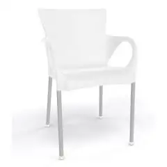 SEDIA BEVERLY - MOD. BEVERLY - SEDIA IN TECNOPOLIMERO - GAMBE IN ALLUMINIO ANODIZZATO - PER USO INTERNO/ESTERNO - DIM. cm L 53 x P 56 x H 84 - NORMA CE