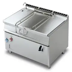 BRASIERA ELETTRICA RIBALTABILE MANUALE - MOD. BR120/912ETF/I - Vasca Lt 120 - Dimensioni cm L 120 x P 90 x H 90 - Norma CE