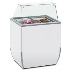 VETRINA GELATERIA - MOD. VETRINA BR 4 SK - CAPACITA' LT. 170 - TEMPERATURA -18°/-25°C - Dim. cm. L 78 x P 64 x h 118,1 - Norma CE