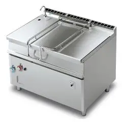 BRASIERA A GAS RIBALTABILE AUTOMATICA - MOD. BRM120/912GF/I - Vasca Lt 120 - Dimensioni cm L 120 x P 90 x H 90 - Norma CE