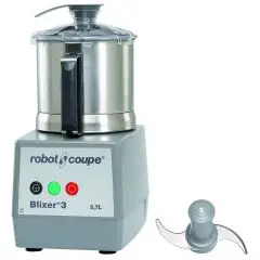 BLIXER CUTTER OMOGENEIZZATORE DA BANCO - Mod. BLIXER 3 - Capacità vasca in ACCIAIO INOX lt 3,7 - Numero porzioni: da 2 a 10 (porzioni da 200 gr) - 1 velocità - Potenza W 750 - Dimensioni cm L 24,2 x P 30,4 x 44,4h