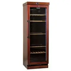 Vetrina espositiva refrigerata per vino - Mod CANTINETTA 1P - Ventilata - Temperatura +3°/+16°C - Capacità Lt  345 - Dimensioni cm L 64,3 x P 62 x h 183,7