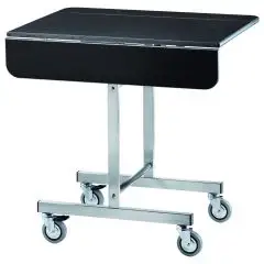 CARRELLO PER LA COLAZIONE - MOD. CB970 - Struttura portante in tubo di acciaio inox - Ripiano con antine ribaltabili in nobilitato - Dim. cm L 80 x P 53 x h 80