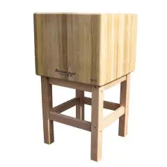 Ceppo in legno di robinia con sgabello in legno Euroceppi