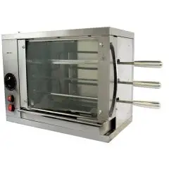MULTIGRILL - MOD. CEV2 -  Struttura portante in acciaio inox - N. 2 resistenze con regolatore di energia - N. 2 + 1 spada inox - Voltaggio 230V MONOFASE - Potenza 1,8 KW - Dimensioni: cm L 58,7 X P 31,5 X 45 h - Norma CE