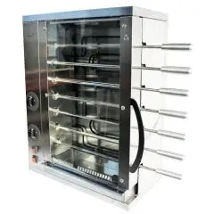 MULTIGRILL - MOD. CEV4 -  Struttura portante in acciaio inox - N. 2 resistenze corazzate indipendenti con regolatore di energia - N. 4 + 3 spade inox - Voltaggio 400V TRIFASE - Potenza 3,6 KW - Dimensioni: cm L 58,7 X P 31,5 X 77 h - Norma CE