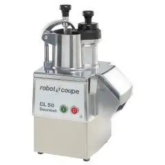 TAGLIAVERDURE E TAGLIAMOZZARELLA - Mod. CL 50 GOURMET - Grande tramoggia - Tagli esclusivi: cubetti piccolissimi e a cialda - Capacità coperti da 50 a 400 - Potenza W 550 - Dimensioni cm L 39 x P 34 x 61h
