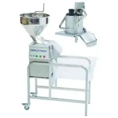 TAGLIAVERDURE E TAGLIAMOZZARELLA CON SUPPORTO - Mod. CL 55 2 TRAMOGGE TRIF - 2 tramogge: 1 tramoggia libera + 1 tramoggia a leva - Capacità coperti da 100 a 1000 - 2 velocità - Potenza W 1100 - Dimensioni cm L 86,5 x P 39,6 x 127,2h