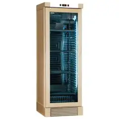 VETRINA REFRIGERATA PER VINO - Mod. ENY 420 N NATURAL - STATICO - TEMPERATURA °C +4/+18 - N. 1 PORTA IN VETRO - STRUTTURA IN LEGNO FRASSINO NATURALE - CAPACITA' LORDA Lt. 382 - CAPACITA' NETTA Lt. 342 - POTENZA W 230 - ALIMENTAZIONE 220/50Hz MONOFASE - DI