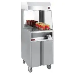 Carrello per salatura patatine con lampade riscaldanti Allforfood ERFURO