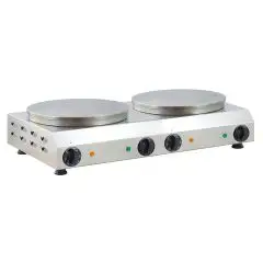 CREPIERA ELETTRICA - MOD. ETR3535G - N. 2 PIANI COTTURA Ø 350 mm CIASCUNO - ALIMENTAZIONE 400V/3/50-60Hz TRIFASE - POTENZA W 2400 + 2400 - Norma CE